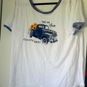 White with blue prints